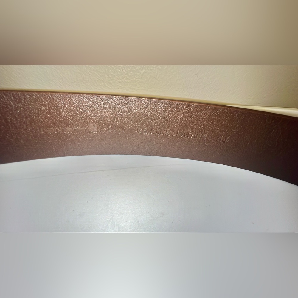 Carhartt men’s size 54 brown genuine leather belt - Picture 2 of 7